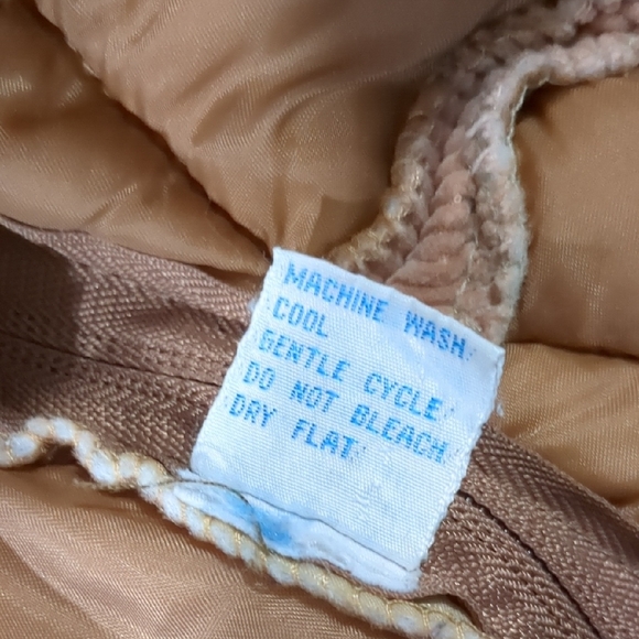 Vintage 80s.Alpine Ski Puffer Jacket Vest Retro Stripe Corduroy SZ.L - Picture 11 of 16